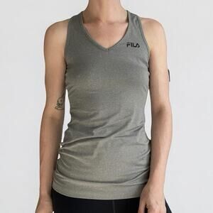 Fila Performance Port Athletic Grey Racerback Active Tank Top